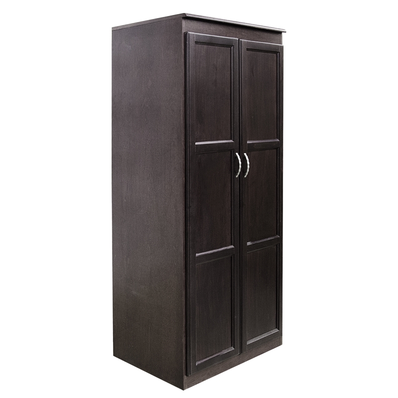 Concepts in Wood Armoire Wardrobe Closet - 6 ft Tall - Espresso
