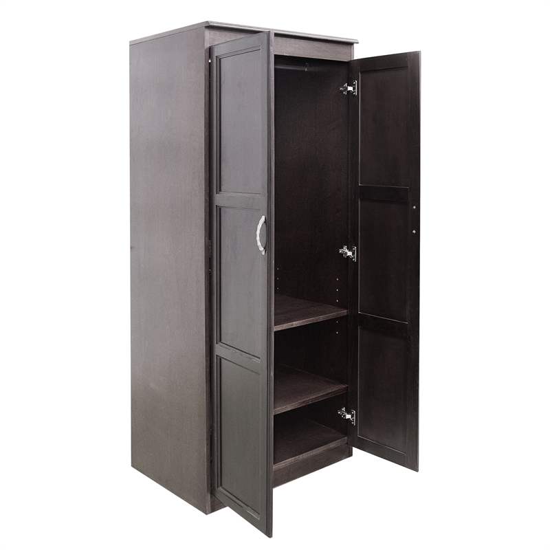 Concepts in Wood Armoire Wardrobe Closet - 6 ft Tall - Espresso
