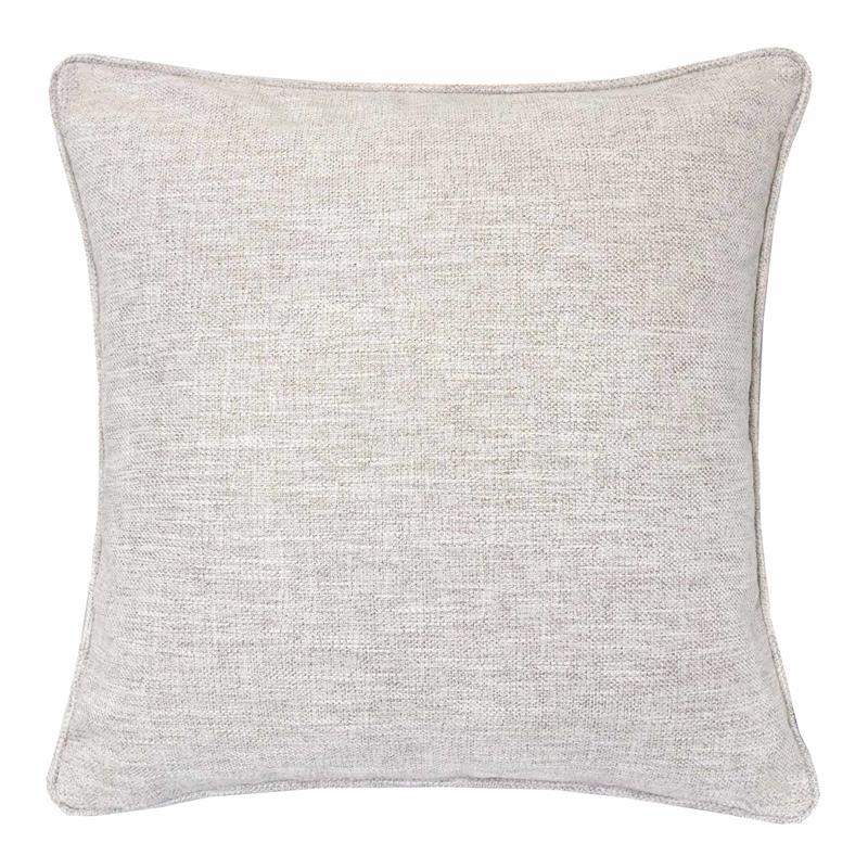 Homey Cozy Christina Fabric Decorative Throw Pillow in Ecru Beige (Set ...