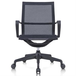 dynamic ergo black mesh chair with fixed arms