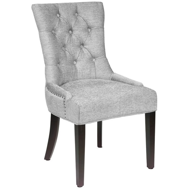 Uptown Club Paris Transitional Fabric Tufted Dining Side Chair in Gray