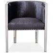 Uptown Club Julio Contemporary Velvet Upholstered Accent Chair in Charcoal