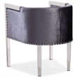 Uptown Club Julio Contemporary Velvet Upholstered Accent Chair in Charcoal
