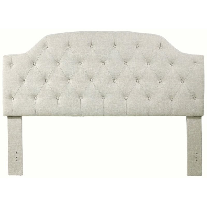 Uptown Club Freda Contemporary Fabric Tufted Queen Panel Headboard in