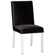 Uptown Club Paris Contemporary Velvet Upholstered Dining Side Chair in Black