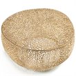 Uptown Club Alice Aluminum Coral Design Accent Coffee Table in Gold