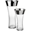 Uptown Club Juniper 2 Piece Transitional Glass Vase Set in Silver