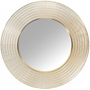 Uptown Club Caravel Contemporary Circles Decorative Wall Mirror in Gold