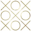 Uptown Club 9 Piece Large Metal Tic Tac Toe Wall Sculpture Set in Gold