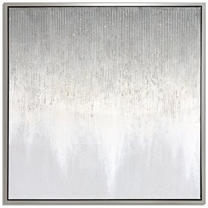 Uptown Club 39.4&quot Square Transitional Hand Painted Twilight Painting