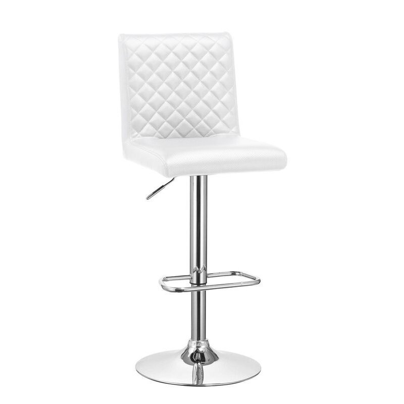 Uptown Club Hull Adjustable Quilted, Quilted Leather Bar Stool