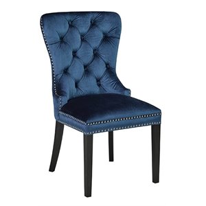 Uptown Club Norfolk Dining Chair in Blue Velvet
