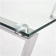 Uptown Club Lily Stainless Steel Coffee Table in Silver