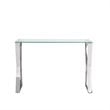 Uptown Club Lily Stainless Steel Console Table in Silver