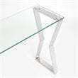 Uptown Club Lily Stainless Steel Console Table in Silver
