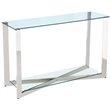 Uptown Club Cole Stainless Steel Console Table in Silver