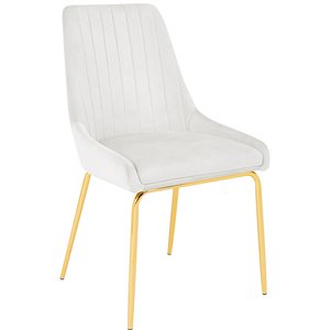 Uptown Club Fabric Upholstered Dining Chairs in Ivory - Set of 2