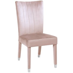 Uptown Club Upholstered Dining Chairs in Pink Velvet - Set of 2