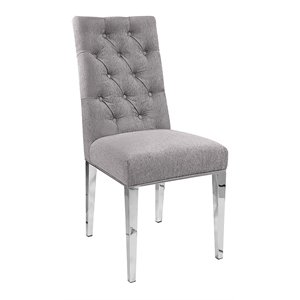 Uptown Club Penn 20&quot Fabric Upholstered Dining Chairs in Gray (Set of 2)