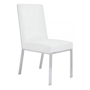 Uptown Club Caldor 20&quot Faux Leather Upholstered Dining Chair in White