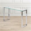 Uptown Club Farmer Small Transitional Stainless Steel Console Table in Silver
