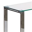 Uptown Club Farmer Small Transitional Stainless Steel Console Table in Silver