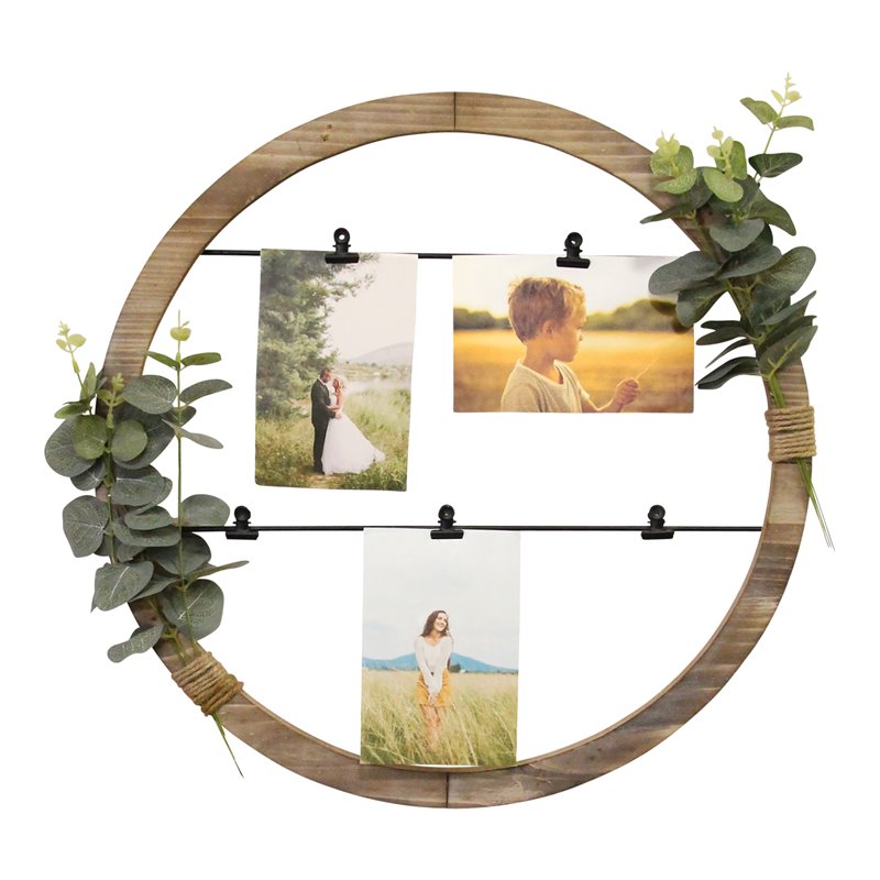 Stratton Home Decor Eucalyptus Photo Holder Wall Decor S23830