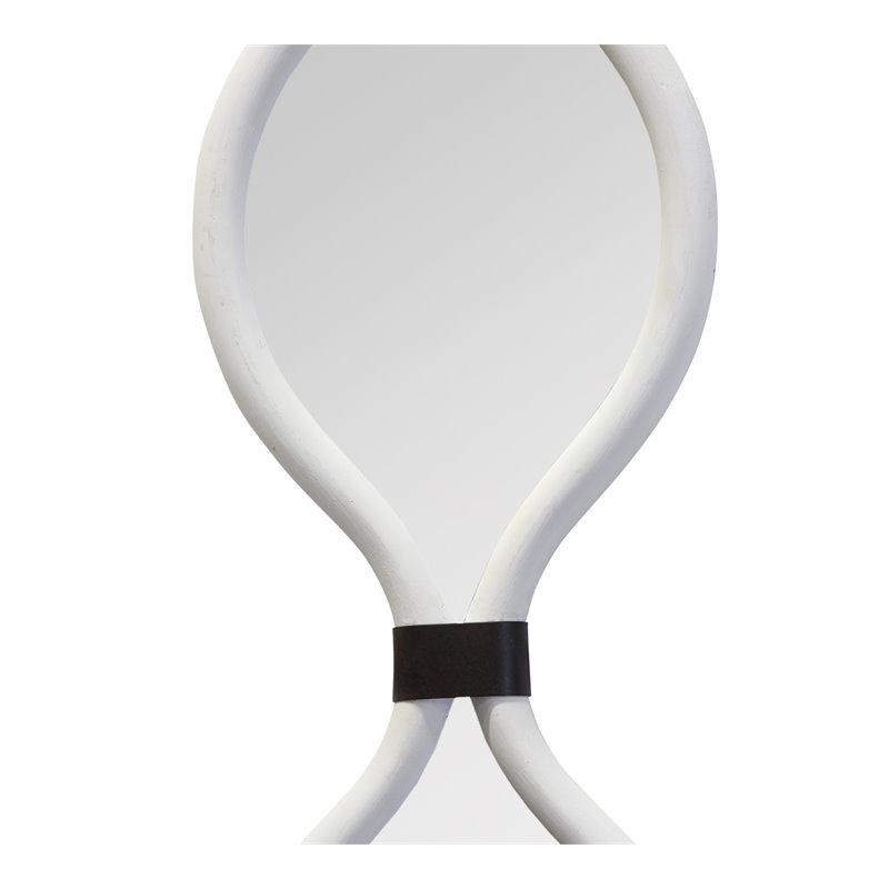 Stratton Home Decor Teardrop Wall Mirror in White Cymax Business