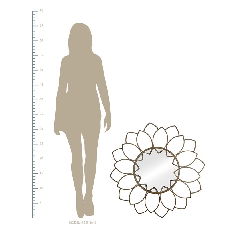 Stratton Home Decor Alexandra Wall Mirror in Antique Bronze Cymax