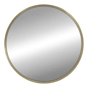 stratton home decor ava round mirror in gold