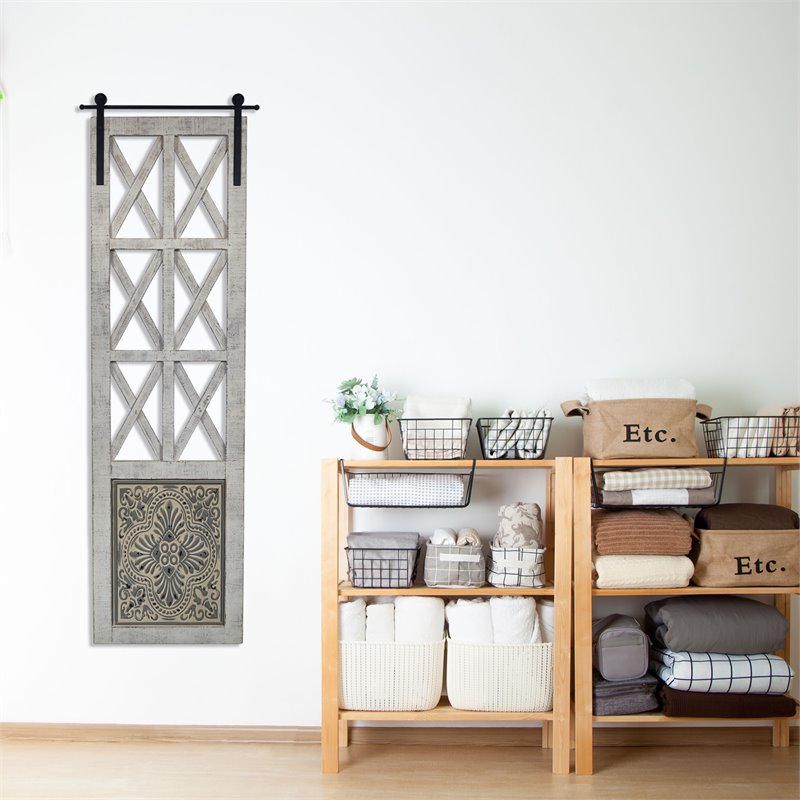 Stratton Home Decor Distressed Door Panel Wall Decor | Cymax Business