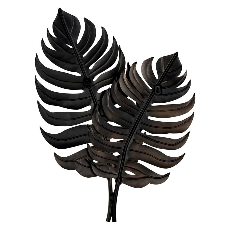 Stratton Home Decor Metal Tropical Leaves Wall Decor - S39176