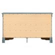 Glory Furniture Louis Phillipe 6 Drawer Dresser in Teal