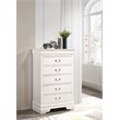 Glory Furniture Louis Phillipe 5-Drawers Bedroom Chest in White