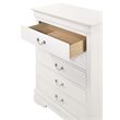 Glory Furniture Louis Phillipe 5-Drawers Bedroom Chest in White