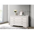 Glory Furniture Louis Phillipe 6 Drawer Dresser in White