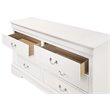 Glory Furniture Louis Phillipe 6 Drawer Dresser in White