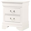 Glory Furniture Louis Phillipe 2 Drawer Nightstand in White