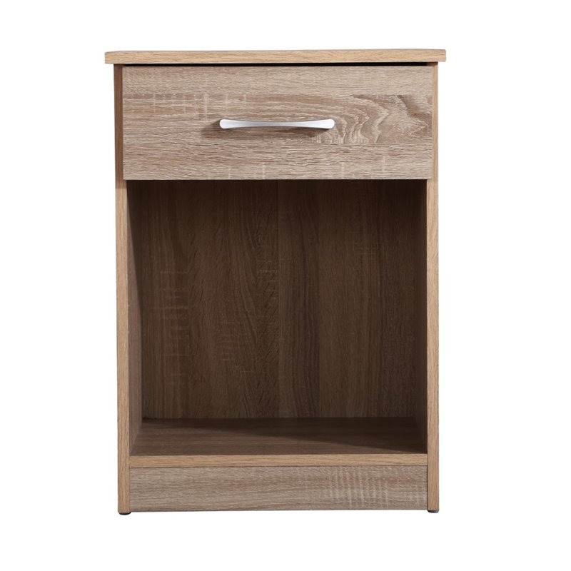 Glory Furniture Lindsey Manufactured Wood 1-Drawer RTA Nightstand in Sandle Wood