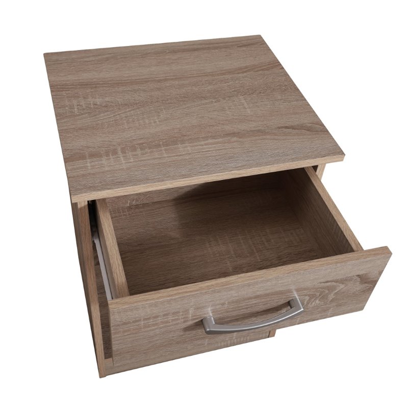 Glory Furniture Lindsey Manufactured Wood 1-Drawer RTA Nightstand in Sandle Wood
