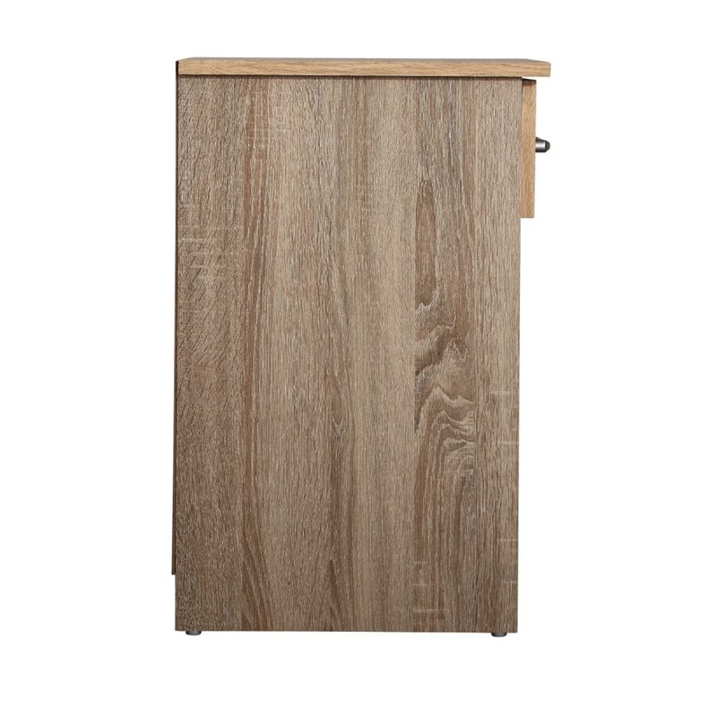 Glory Furniture Lindsey Manufactured Wood 1-Drawer RTA Nightstand in Sandle Wood