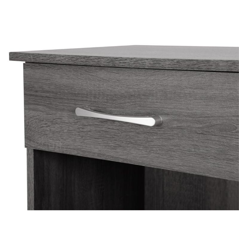 Glory Furniture Lindsey 1 Drawer RTA Nightstand in Gray