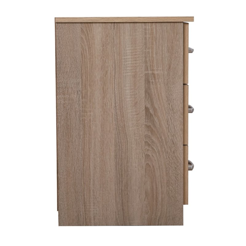 Glory Furniture Boston 3 Drawer Nightstand in Sandle Wood