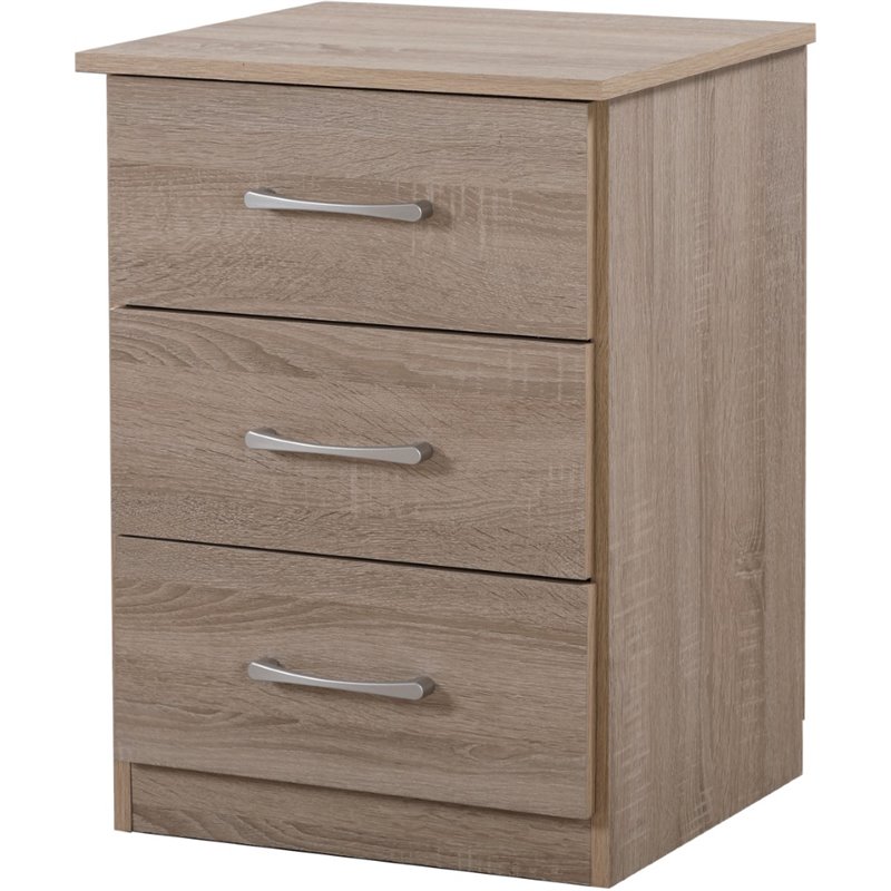 Glory Furniture Boston 3 Drawer Nightstand in Sandle Wood