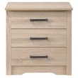 Glory Furniture Hudson 3 Drawer RTA Nightstand in Sandle Wood
