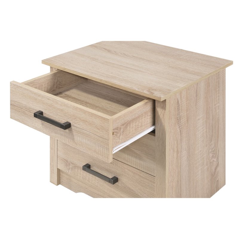 Glory Furniture Hudson 3 Drawer RTA Nightstand in Sandle Wood
