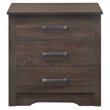 Glory Furniture Hudson 3 Drawer RTA Nightstand in Wenge