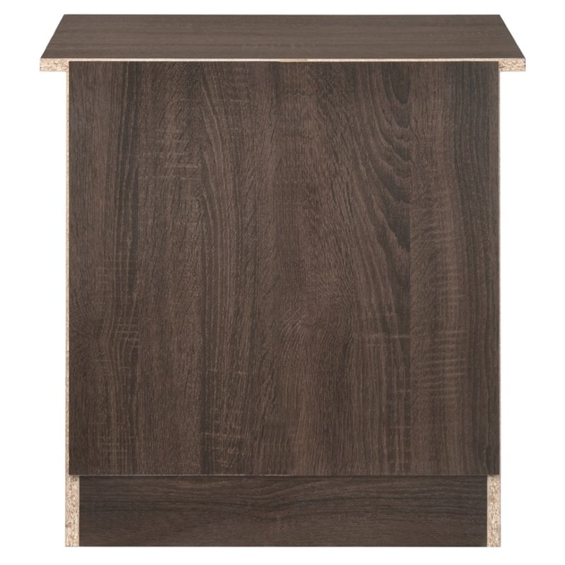 Glory Furniture Hudson 3 Drawer RTA Nightstand in Wenge