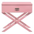 Glory Furniture Xavier Solid Wood 1-Drawer Nightstand in Pink