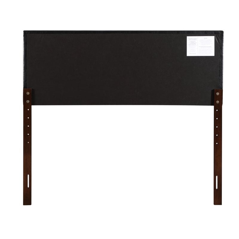 Glory Furniture Nova Faux Leather Upholstered Full Headboard in Black